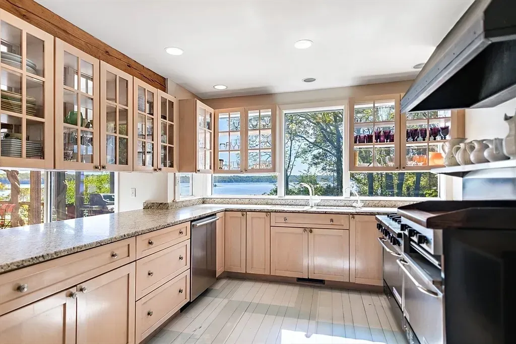 Room with book shelves on the walls