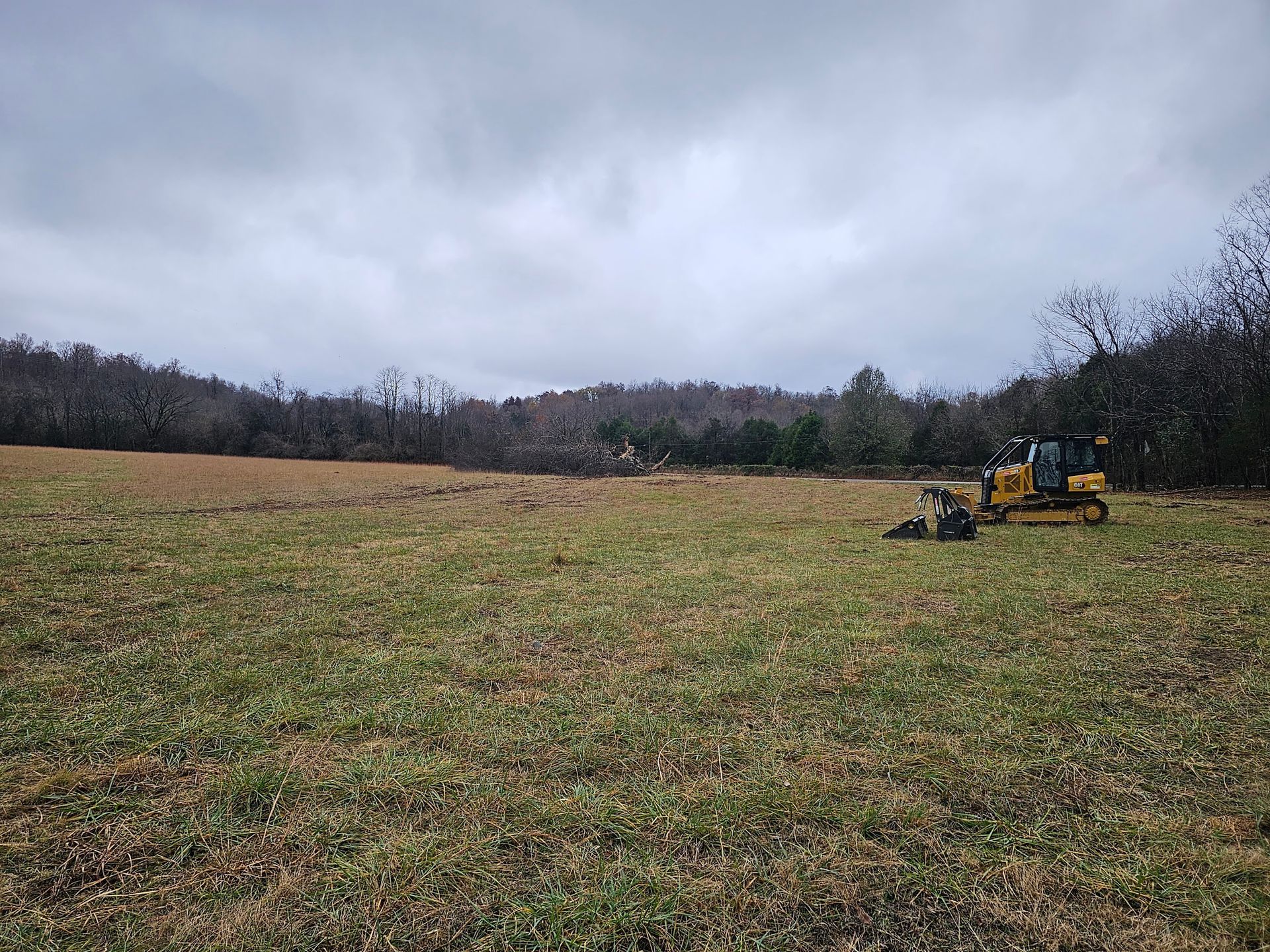 Field cleared for construction