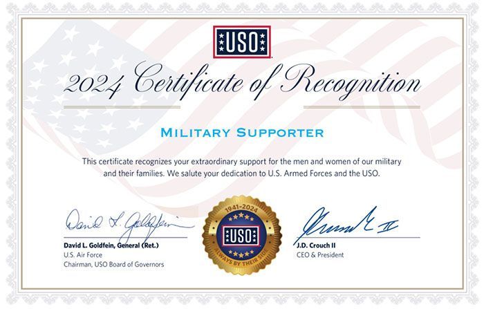 2024 Certificate of Recognition