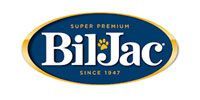 The blue oval Bil-Jac logo featuring white text, a gold paw print, and the words