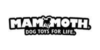 The Mammoth logo in white text on a black background, featuring a dog silhouette as the letter 'M'.