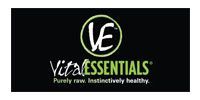 Logo for Vital Essentials: a white