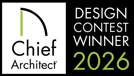 Chief Architect logo with Design Contest Winner 2026 in black and green