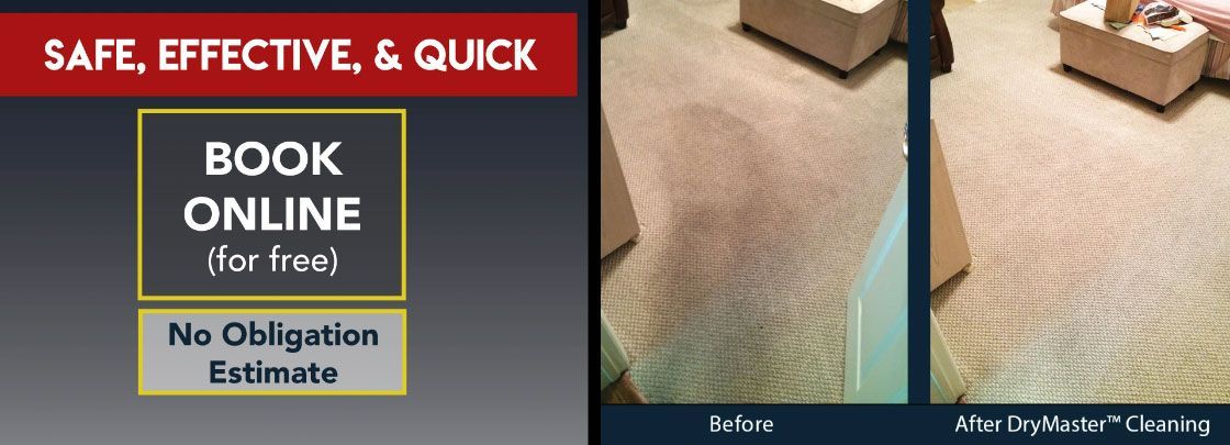a before and after picture of a carpet being cleaned
