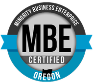 A logo for Minority Business Enterprise Certified in Oregon