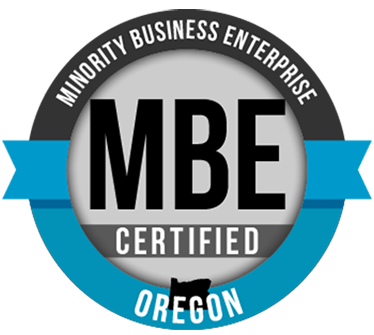 A logo for Minority Business Enterprise Certified in Oregon