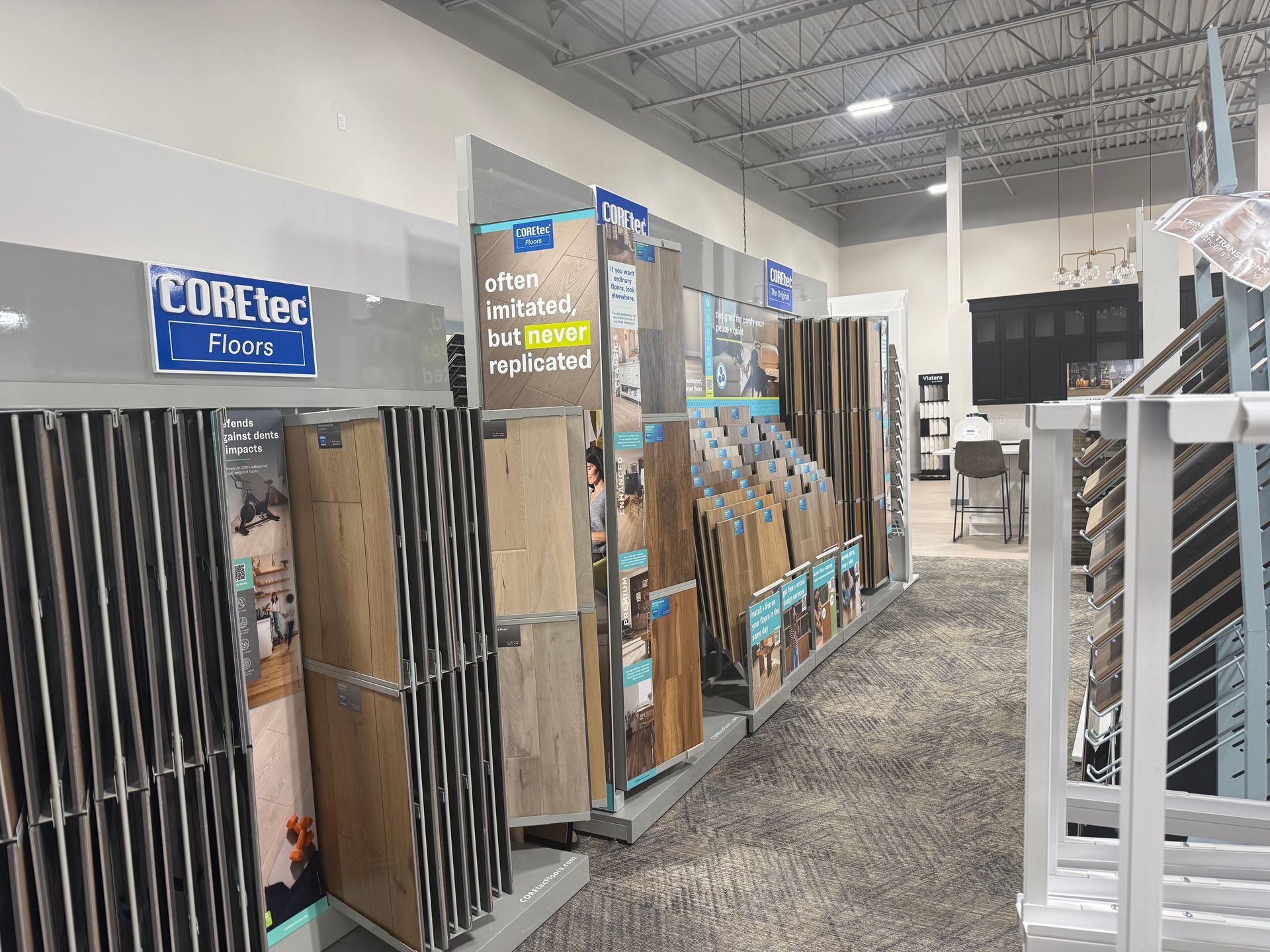 A store filled with lots of different types of flooring.
