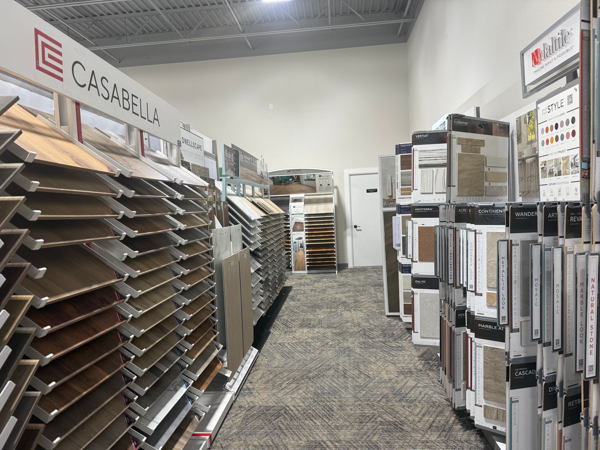 A store filled with lots of different types of flooring.