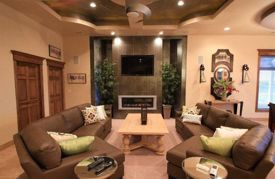 A living room filled with furniture and a flat screen tv