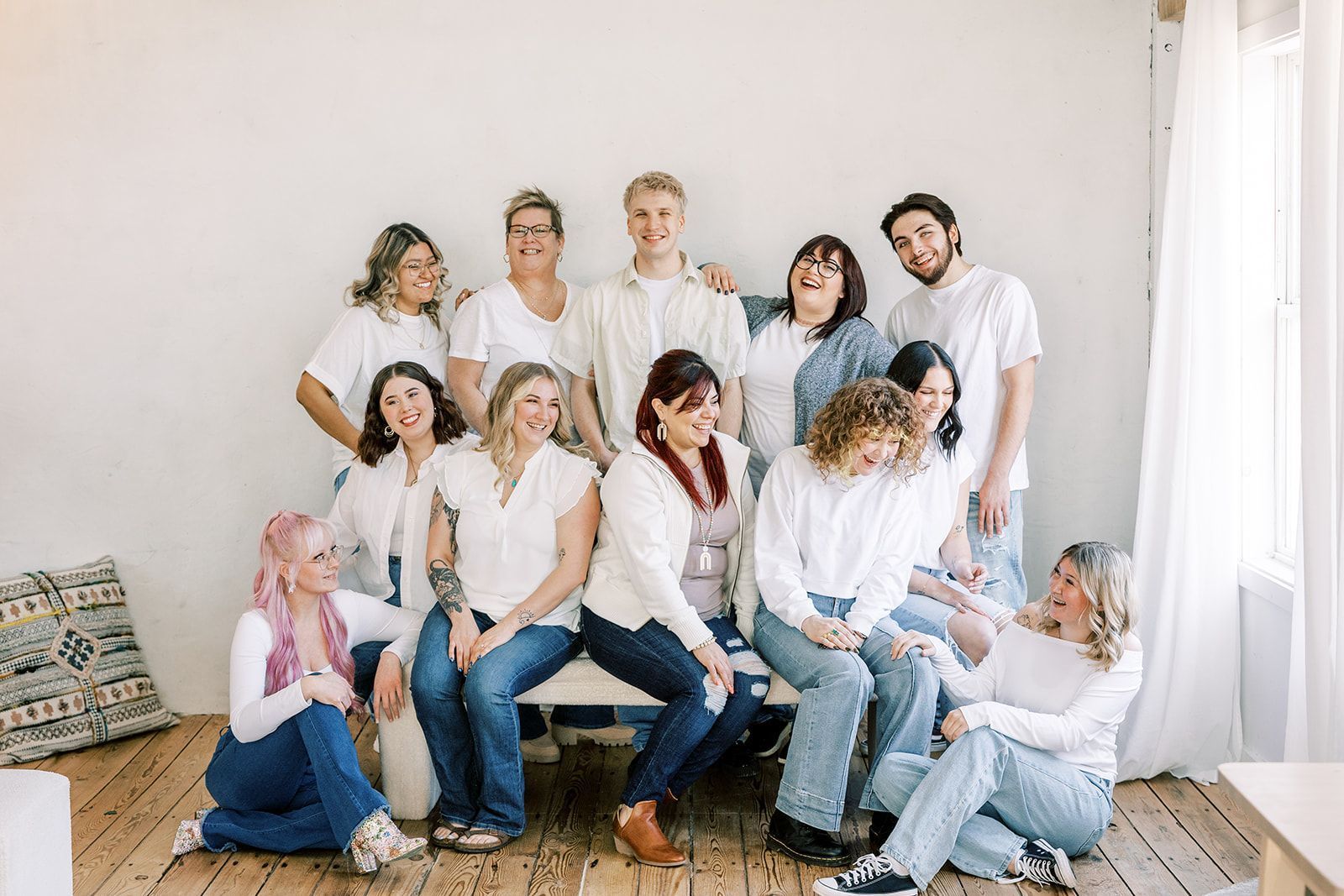 A group of people are posing for a picture