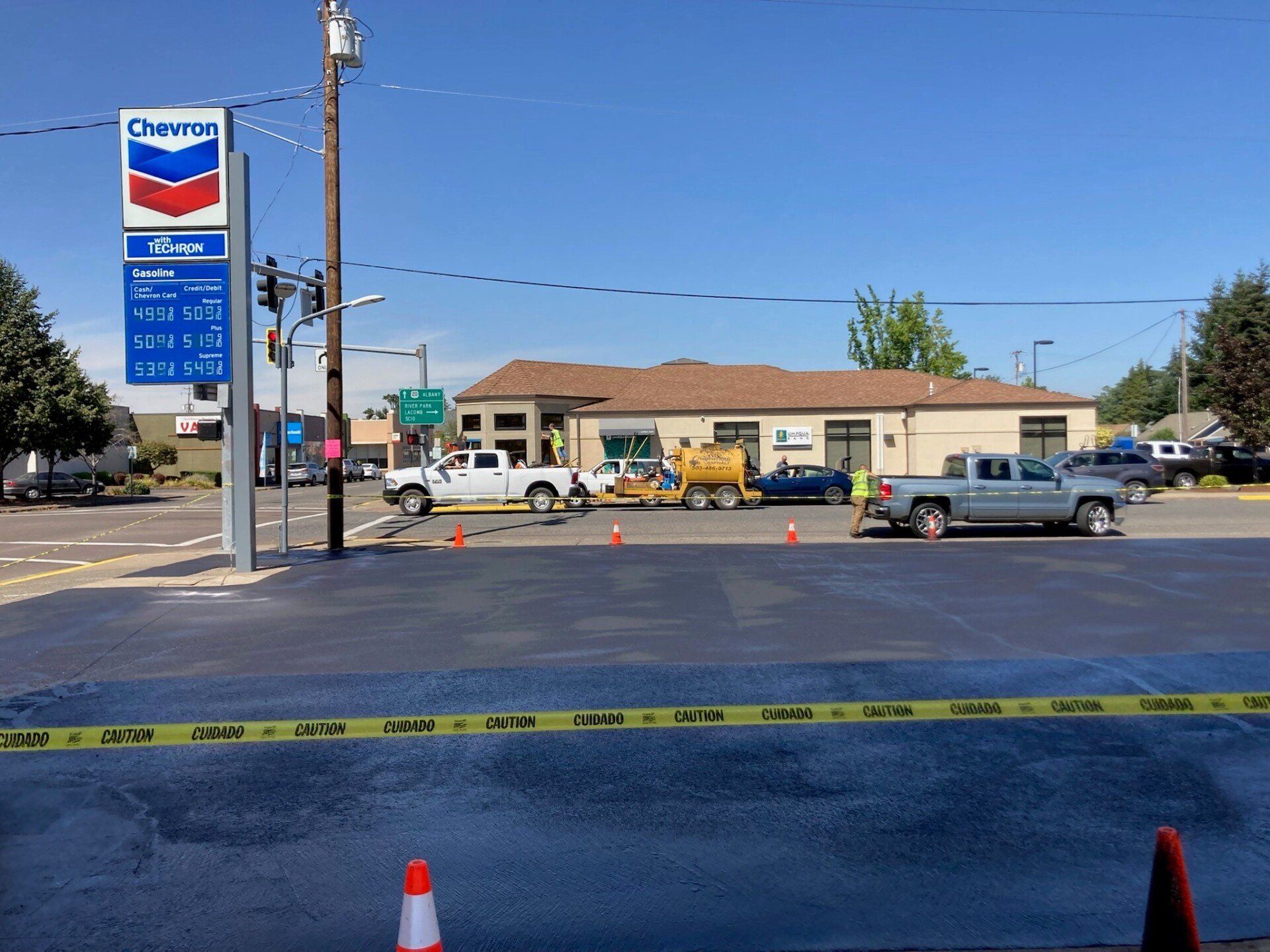 seal coat, parking lot