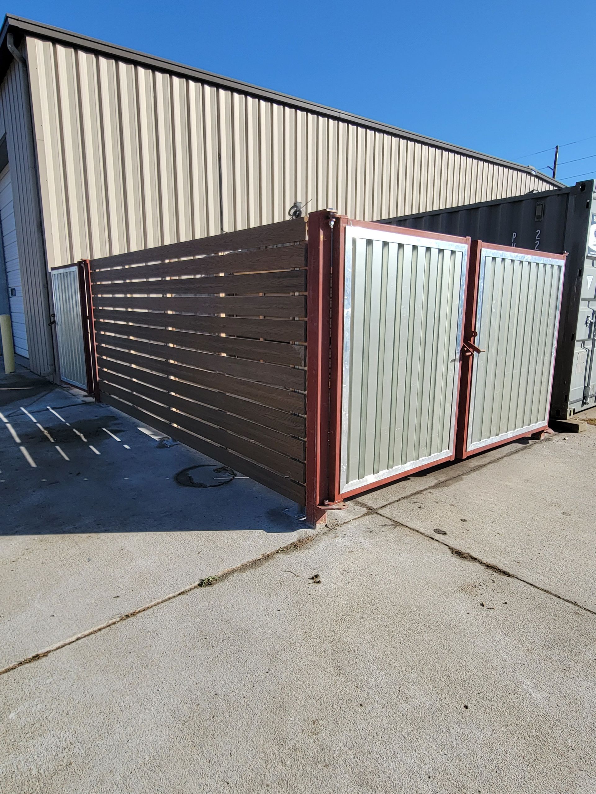 Trash-steel door-Bondurant, Iowa