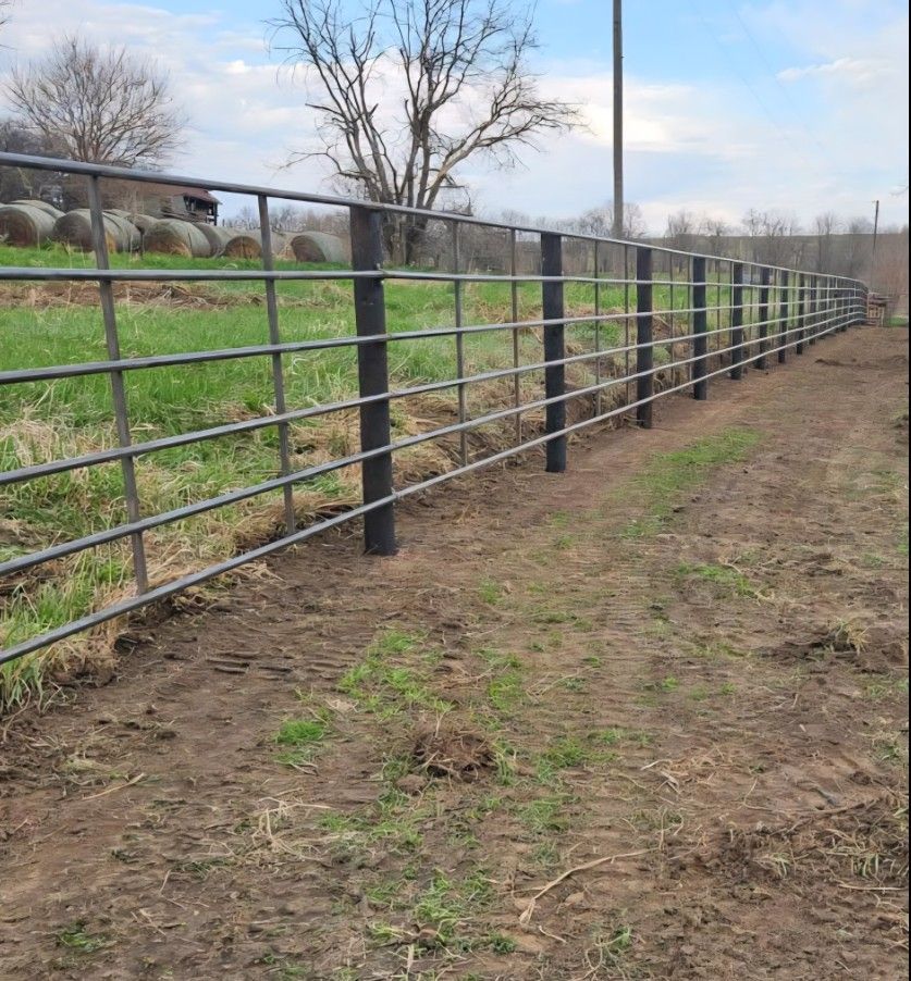Six Barbed Wire Fences with Posts