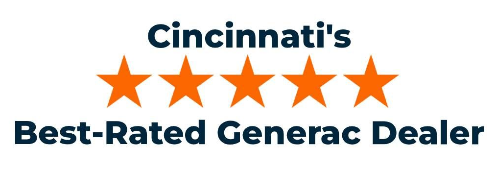 Best-rated Cincinnati Generac automatic standby generator dealer with five orange stars