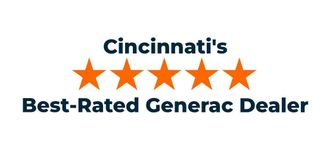 Cincinnati’s Best-Rated Generac Dealer logo with five orange stars