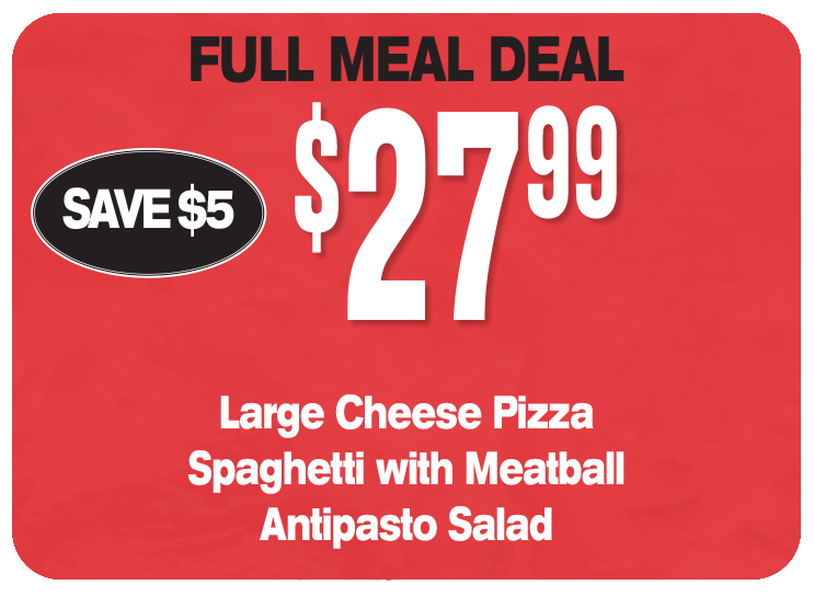 Rigatony's Pizza & Pasta Specials - Full Meal Deal