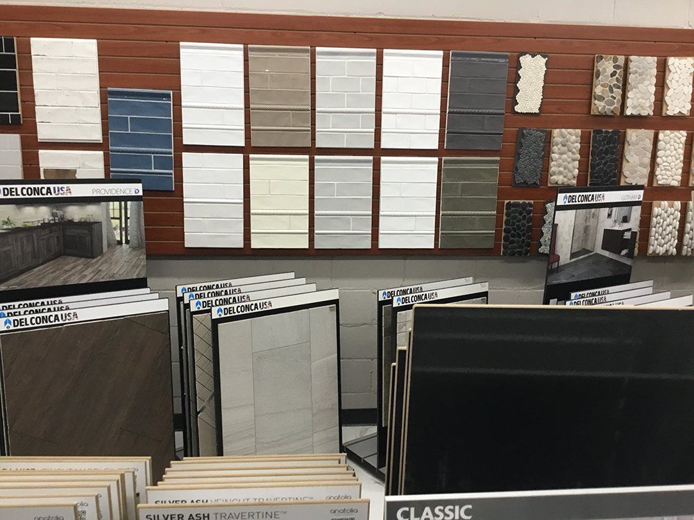Hank's Quality Flooring products display
