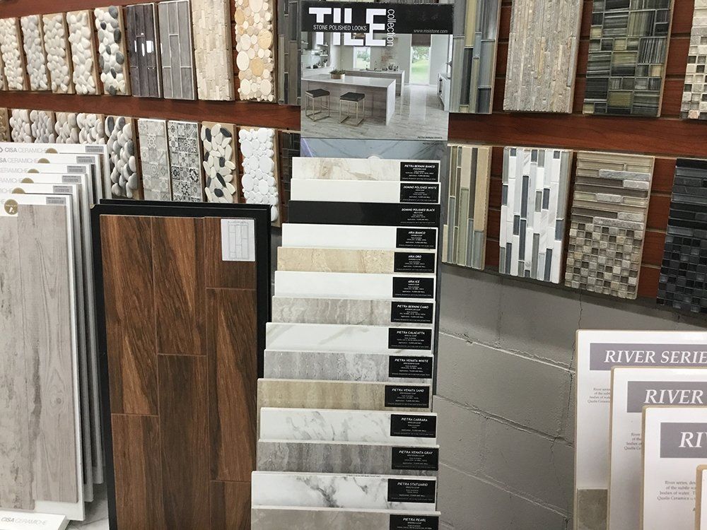 Hank's Quality Flooring products display