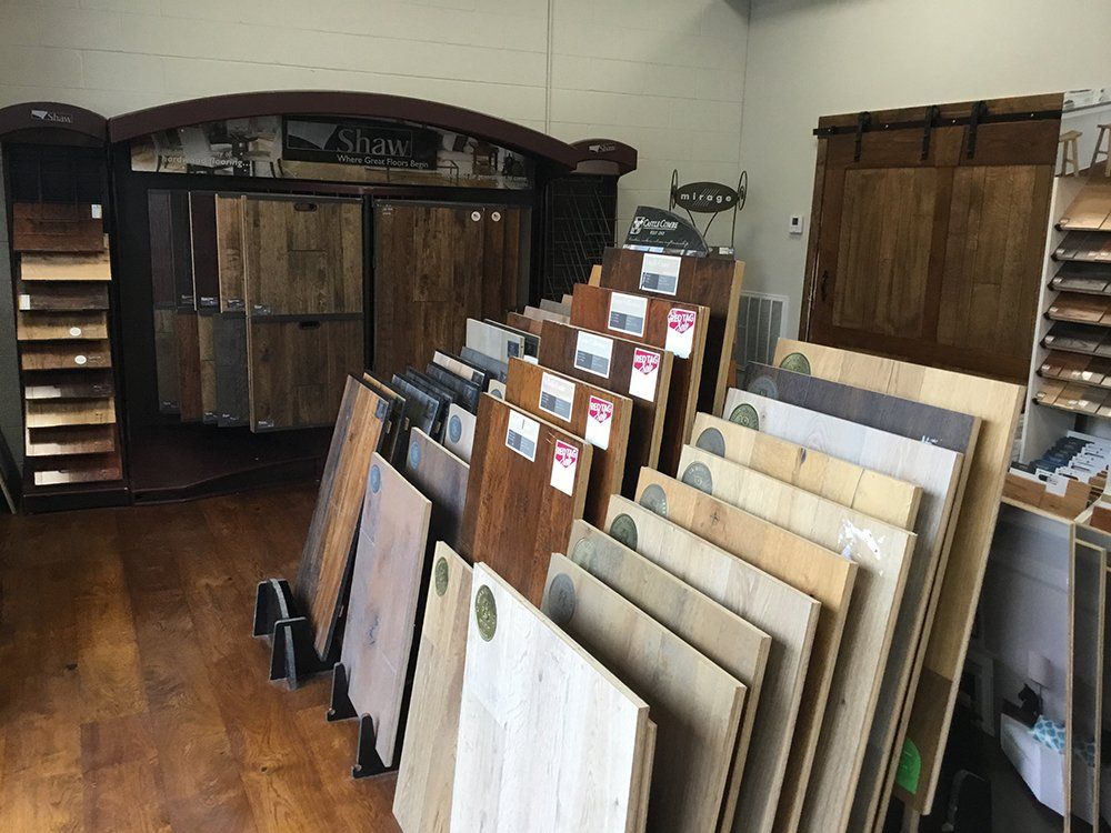Hank's Quality Flooring products display