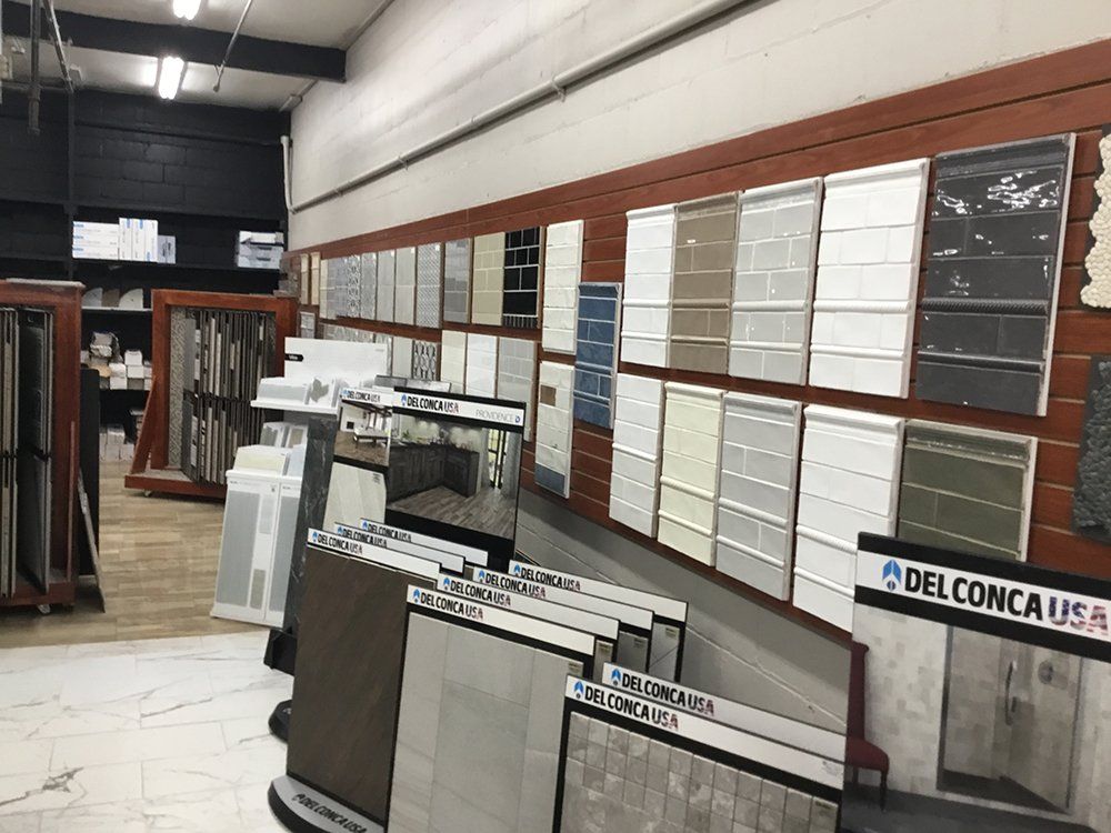 Hank's Quality Flooring products display