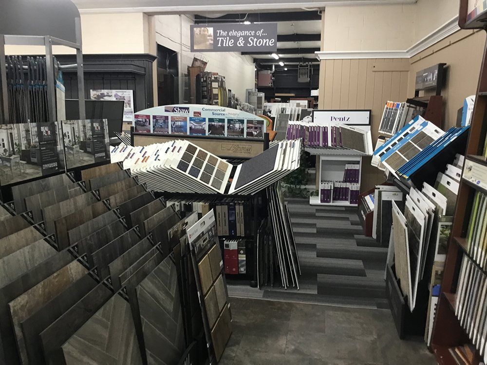 Hank's Quality Flooring products display