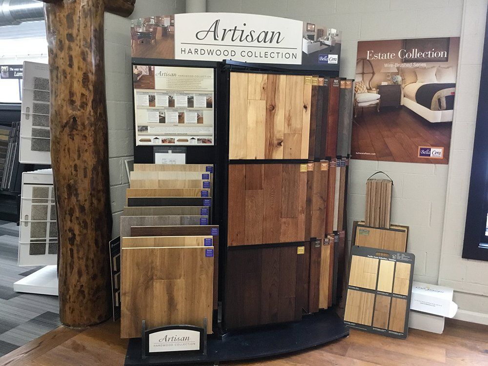 Hank's Quality Flooring products display