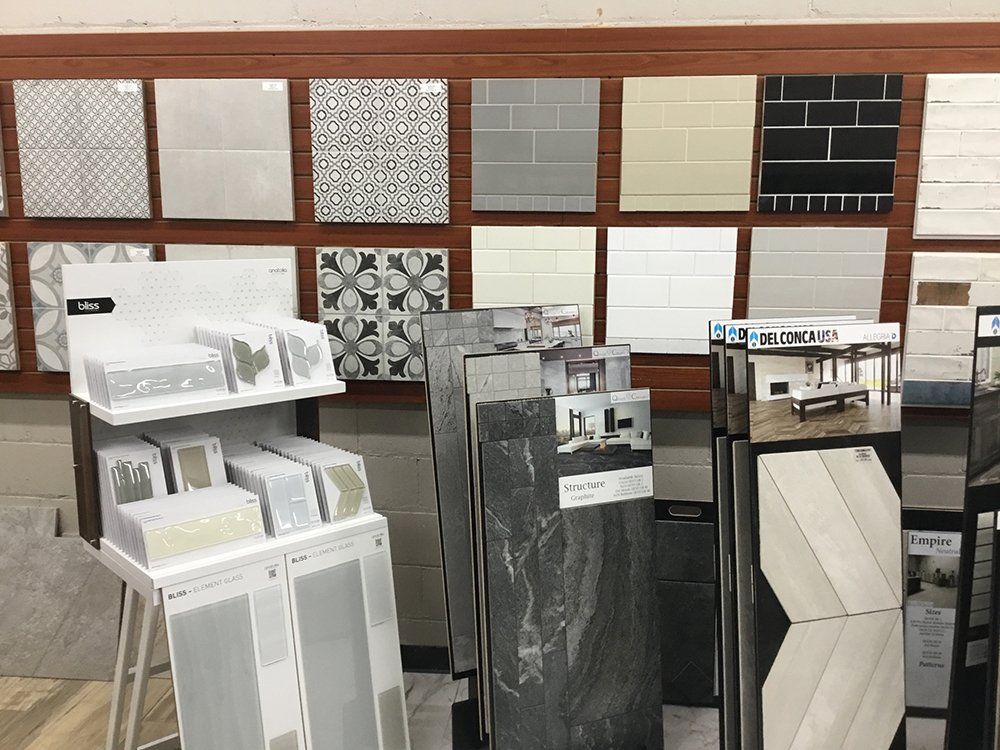 Hank's Quality Flooring products display