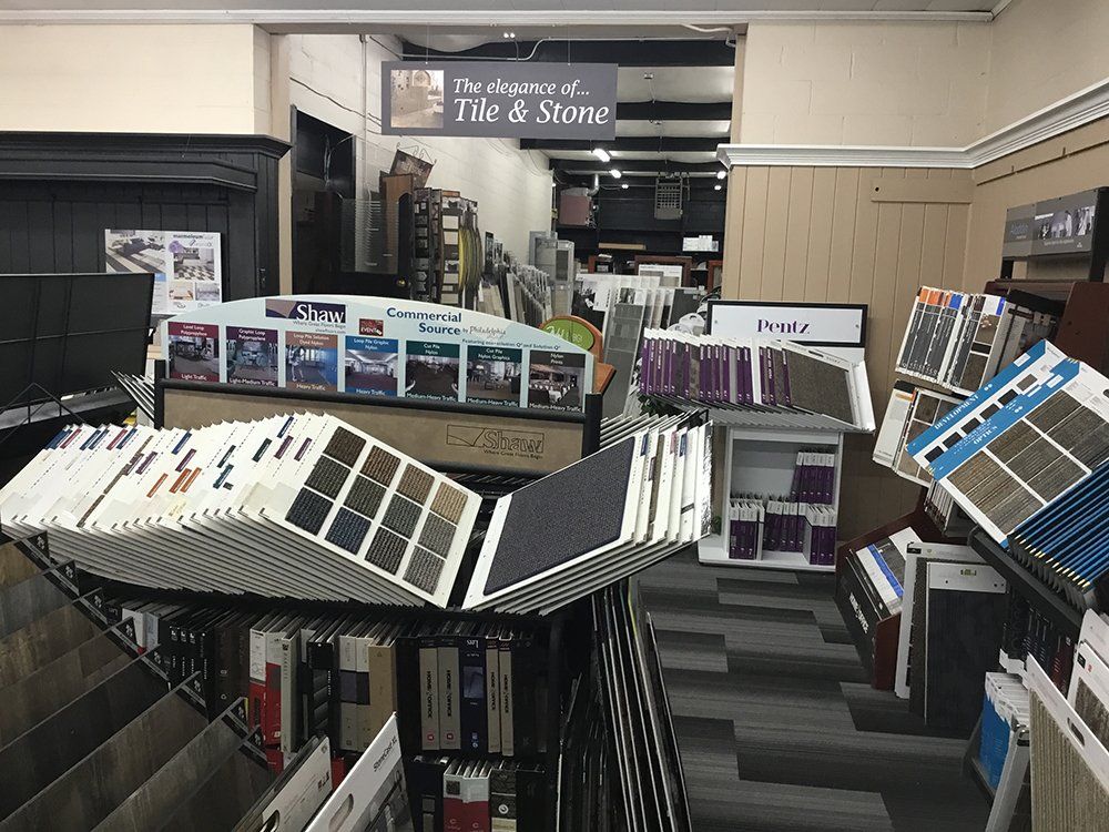 Hank's Quality Flooring products display