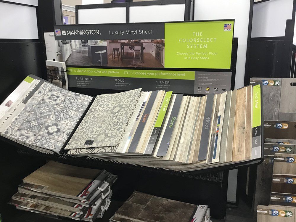 Hank's Quality Flooring products display