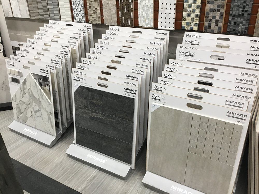 Hank's Quality Flooring products display