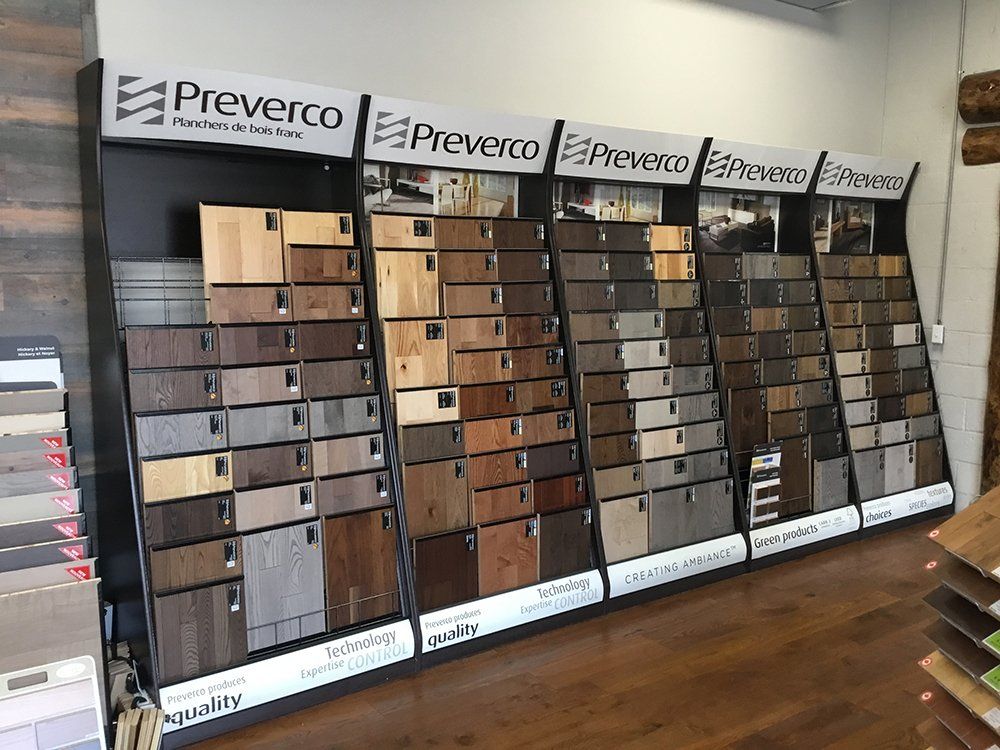 Hank's Quality Flooring products display