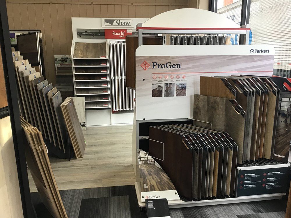 Hank's Quality Flooring products display
