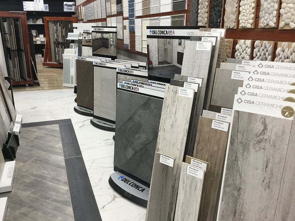 Hank's Quality Flooring products display