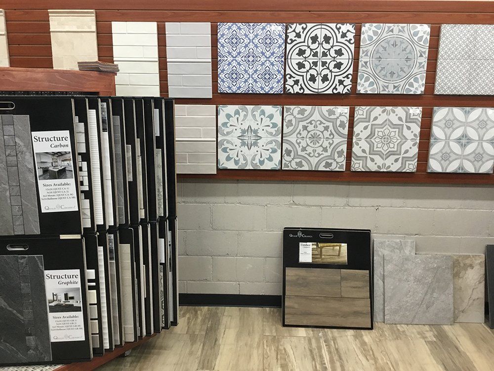 Hank's Quality Flooring products display