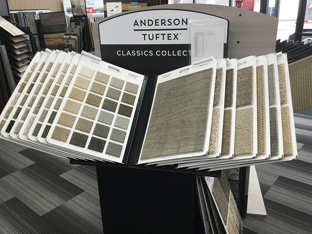 Hank's Quality Flooring products display