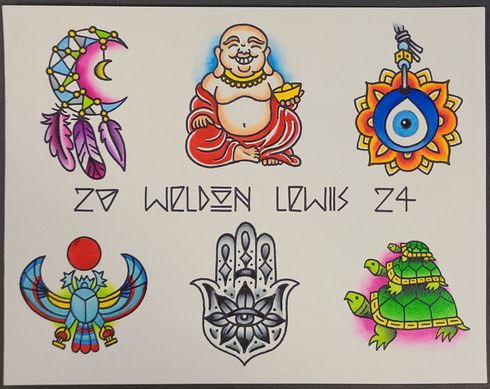 Weldon Lewis tattoos