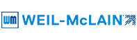 The blue Weil-McLain company logo featuring the letters wm in a square and a stylized arrow graphic.