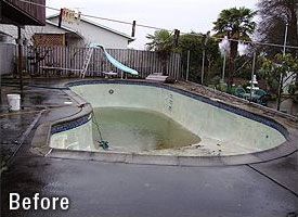Pool Repair Before