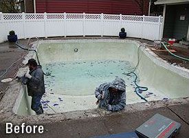 Pool Repair Before