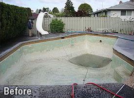 Pool Repair Before