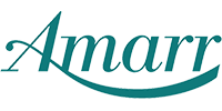 Teal Amarr logo with a swooping underline on a white background