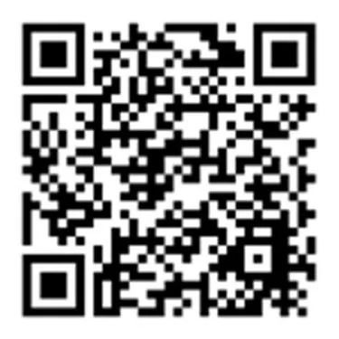 Black-and-white QR code centered on a white background
