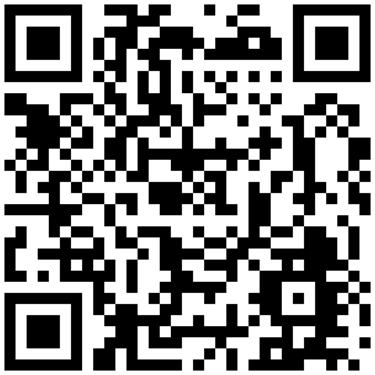 Black-and-white QR code centered on a white background