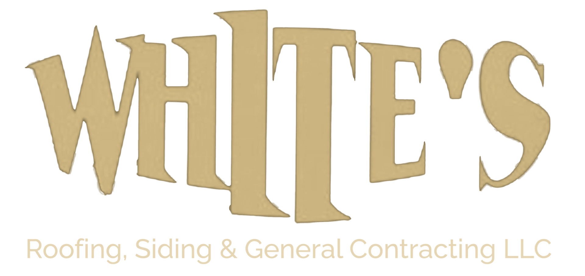 A logo for white 's roofing siding and more