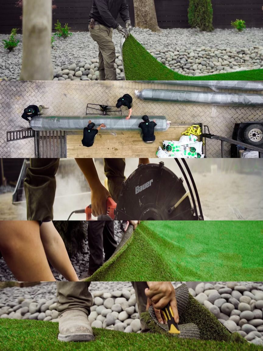 Artificial turf installation