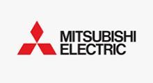 Mitsubishi Electric logo with red emblem and black text on a white background