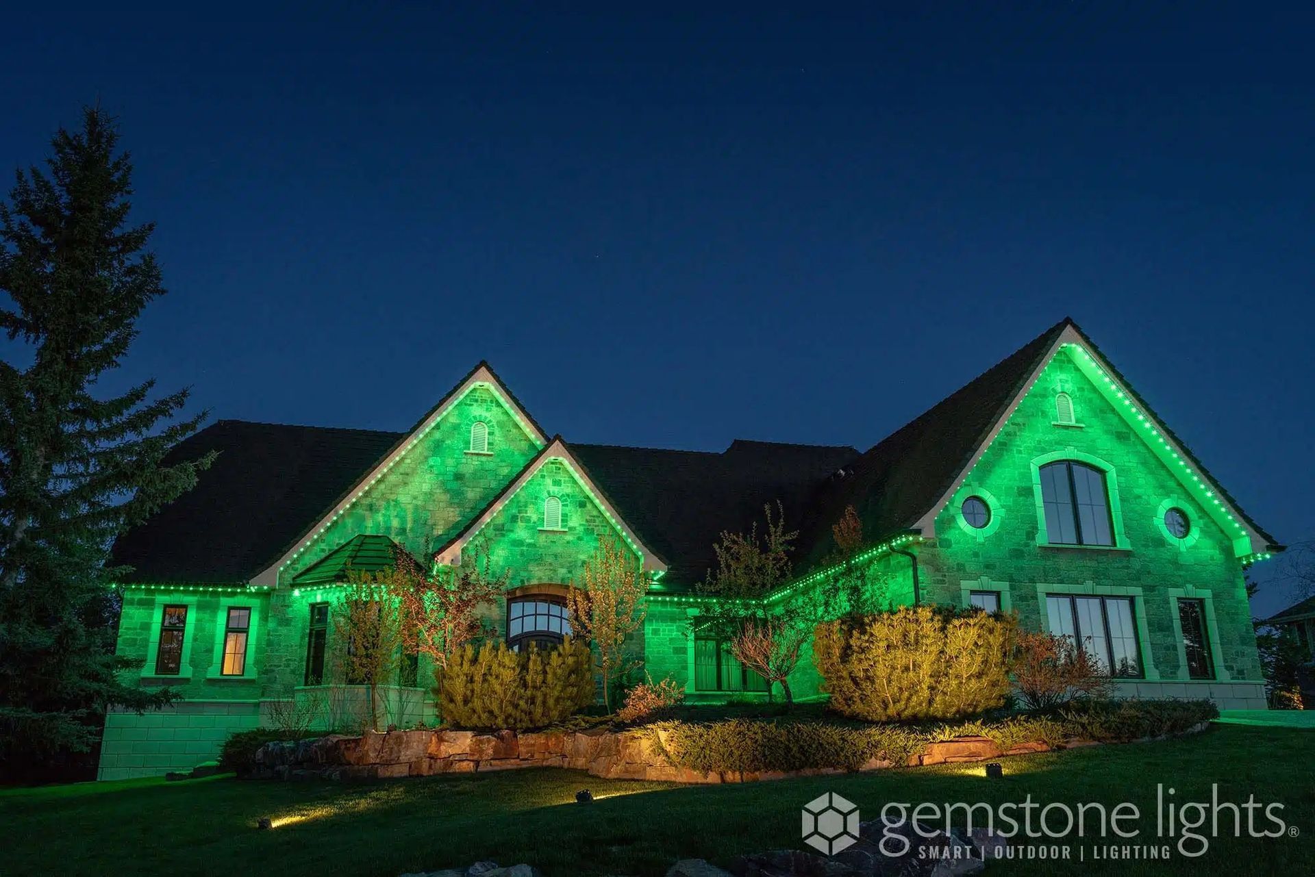 App-controlled exterior lighting