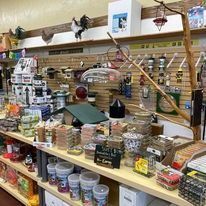 A store filled with lots of products for birds.