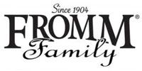 A black and white logo for fromm family since 1904.