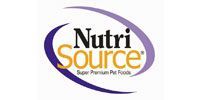 The logo for nutri source super premium pet foods.